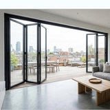 LEDOW Aluminum Bi-Fold Doors – For Restaurants, Hotels & Modern Offices – Heavy-Duty Thermal Break, USA/Canada Code